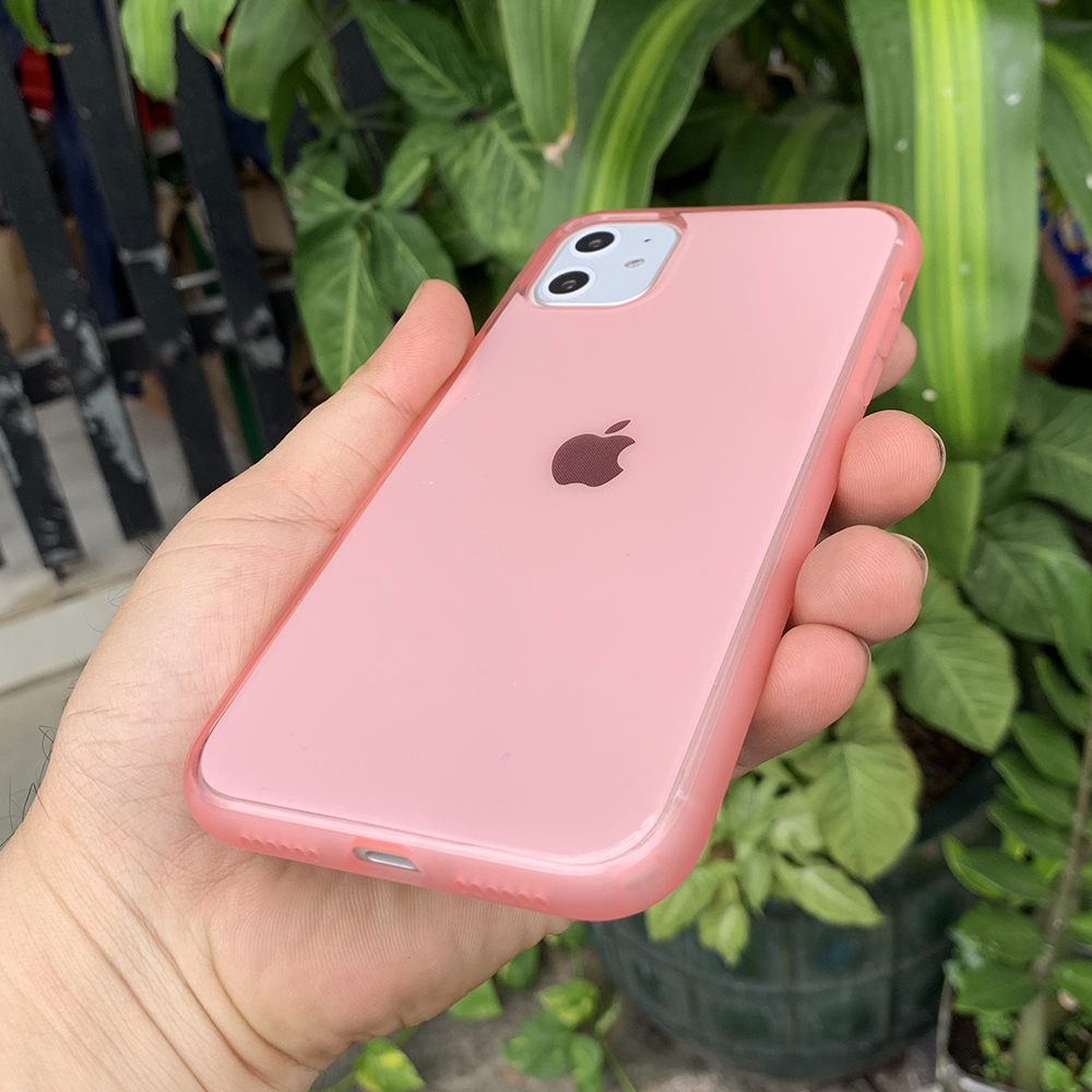 Ốp lưng dẻo chống sốc cao cấp dành cho iPhone 11 - Màu hồng mờ