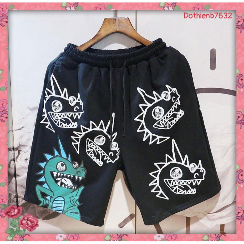 Quân Short boly NAM in hình khủng long đáng yêu cá tính, màu sắc nổi bật chất thun Mềm Mát Thoải Mái, THỜI TRANG QUẦN SHORT Mùa Hè thể thao -JINS STORE