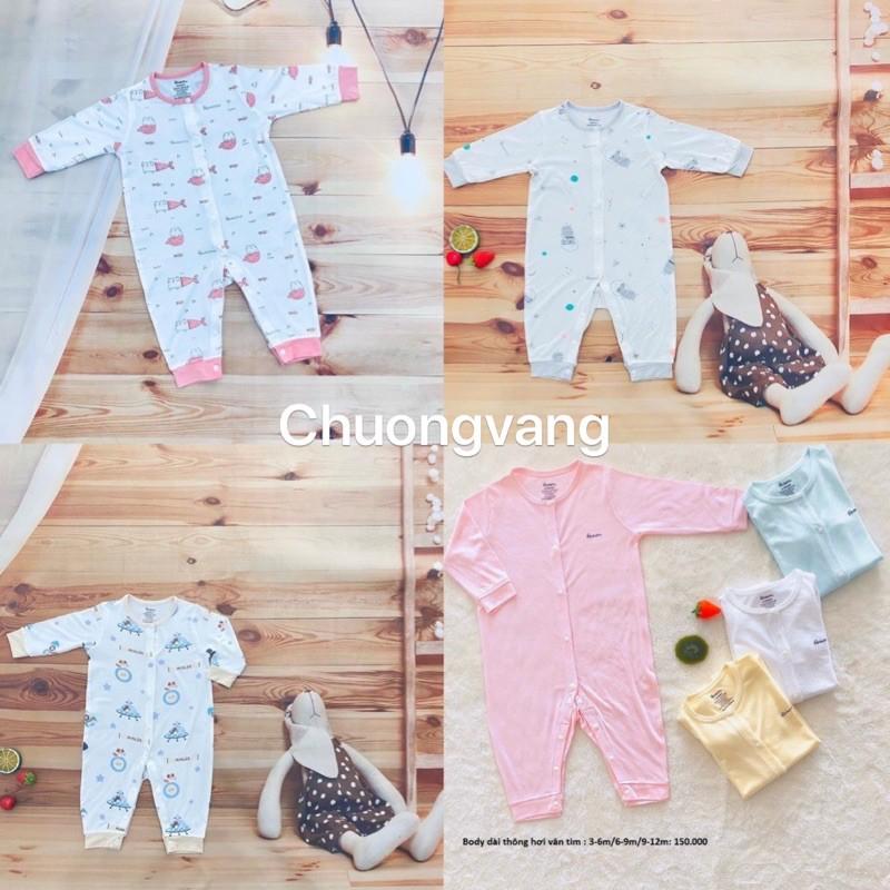 Các mẫu Body Sợi tre Avaler dài tay họa tiết, màu cho bé (shop Chuongvang)