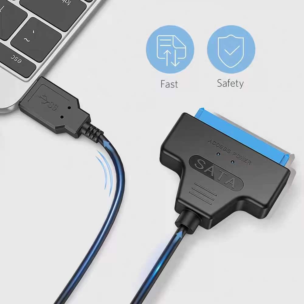 SATA to USB 3.0 / 2.0 Cable Up to 6 Gbps for 2.5 Inch External HDD SSD Hard Drive SATA 3 22 Pin Adapter USB 3.0 to Sata III Cord