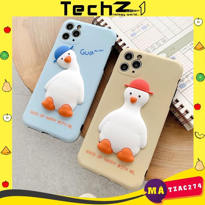 Ốp Lưng cho iPhone 7/8/7Plus/8Plus/X/XS/XSMax/11/11Pro/11ProMax Hình Vịt 3D - Mã TZAC274