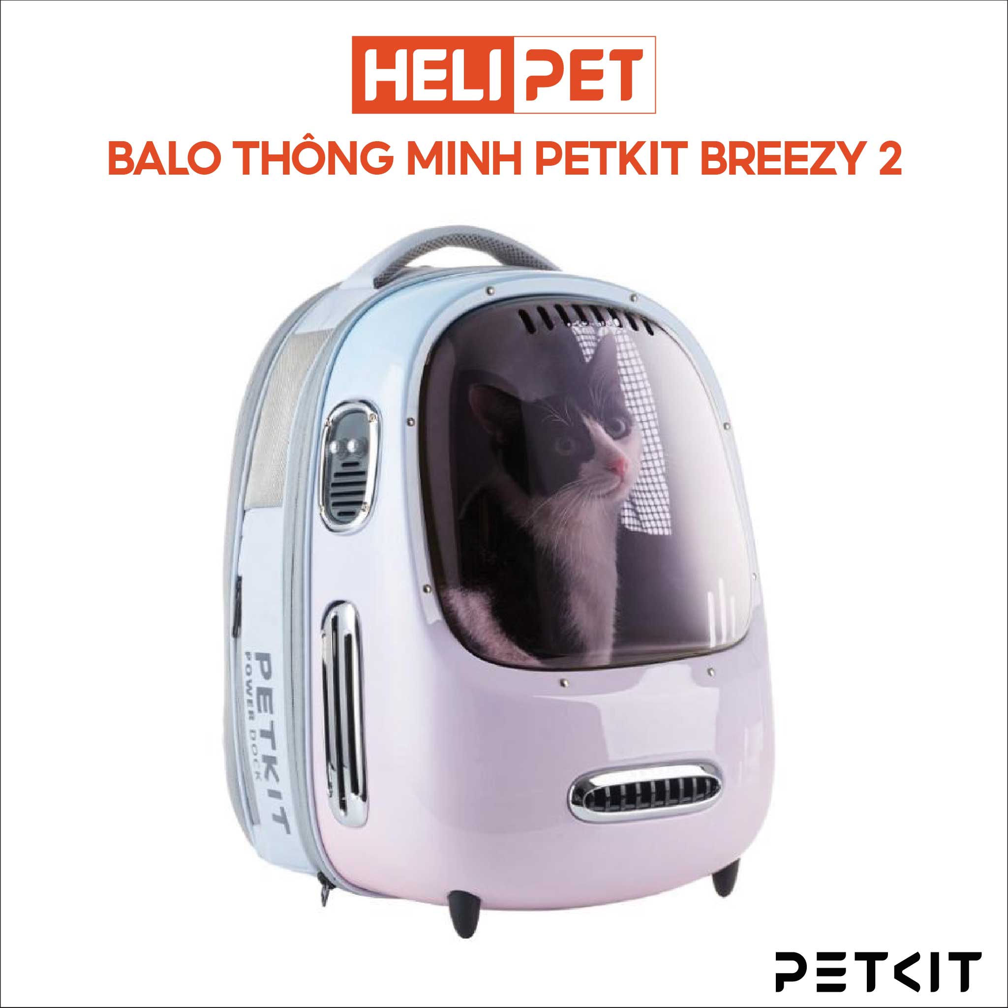Balo Petkit Điều Hoà Thông Minh Cho Thú Cưng Petkit Breezy ver 2 New 2023 - HeLiPet