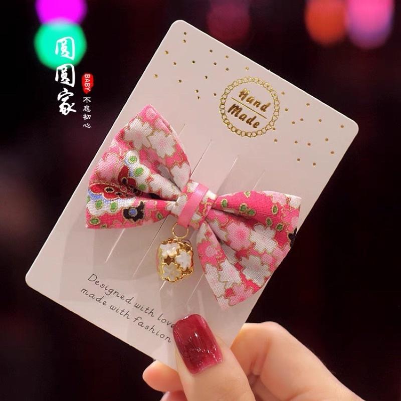 set 3 kẹp tóc nơ chuông hoa xinh