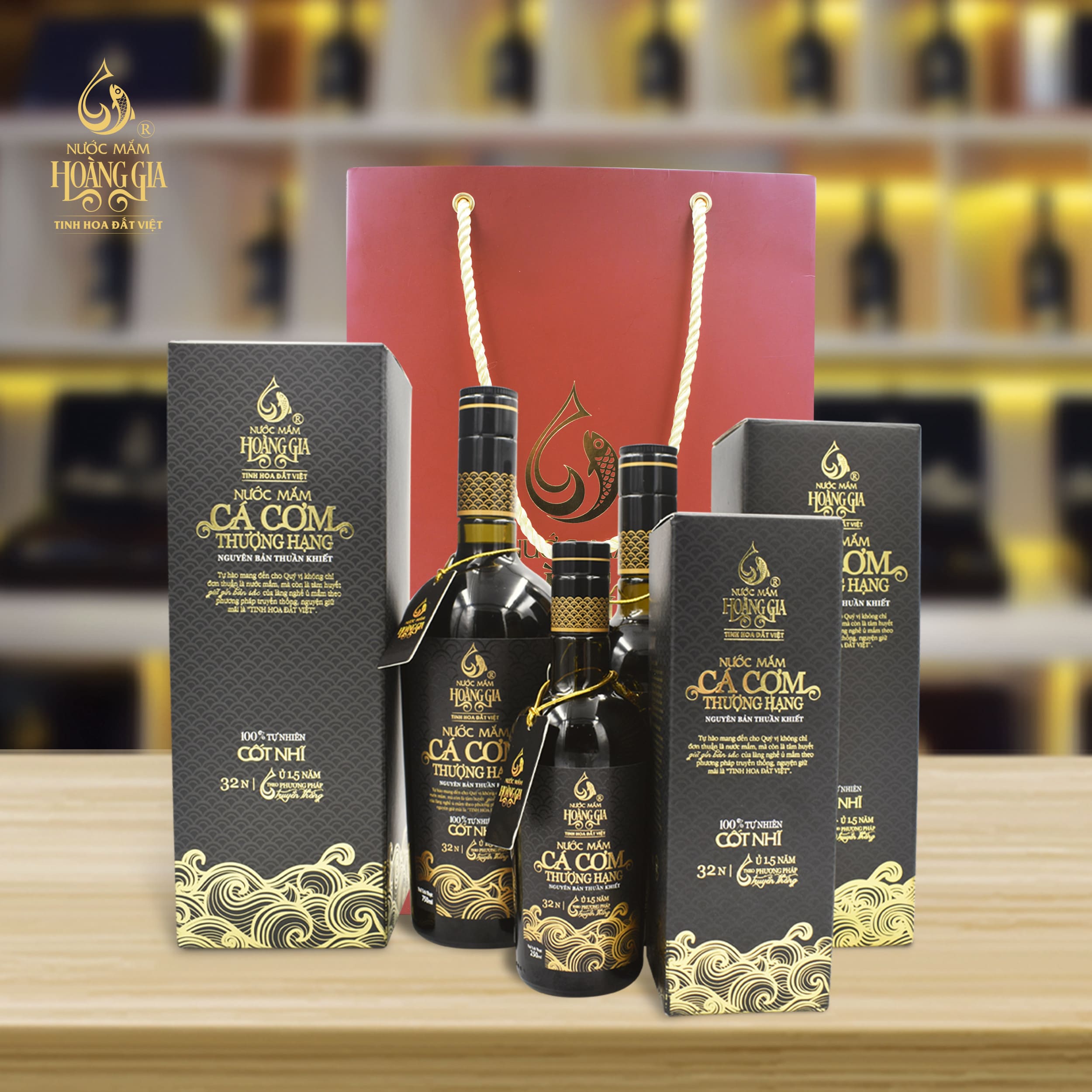 [Hộp giấy 250ml] Nước mắm cá cơm thượng hạng Hoàng Gia ủ chượp 1.5 năm – Quà tặng ẩm thực cao cấp​