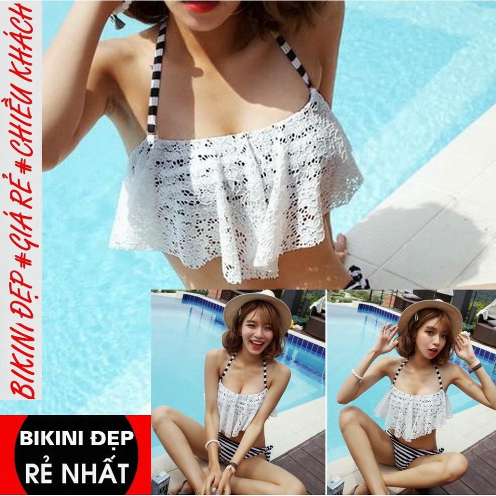 (M3) BIKINI UZZLANG HÀN QUỐC 2021 2 MẢNH CẠP CAO NƠ NGỰC