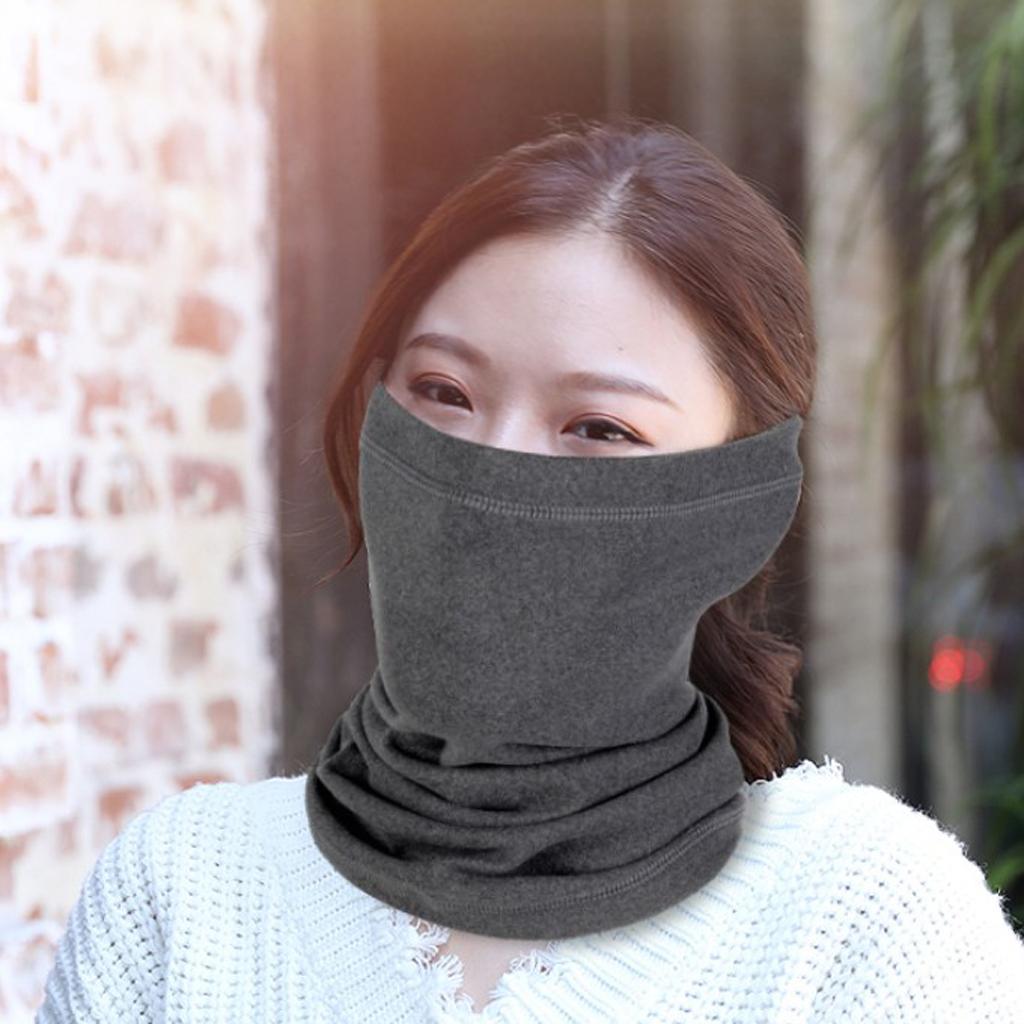 2 Pieces Silk Like Cycling Face Cover Balaclava Scarf Unisex Neck Gaiter