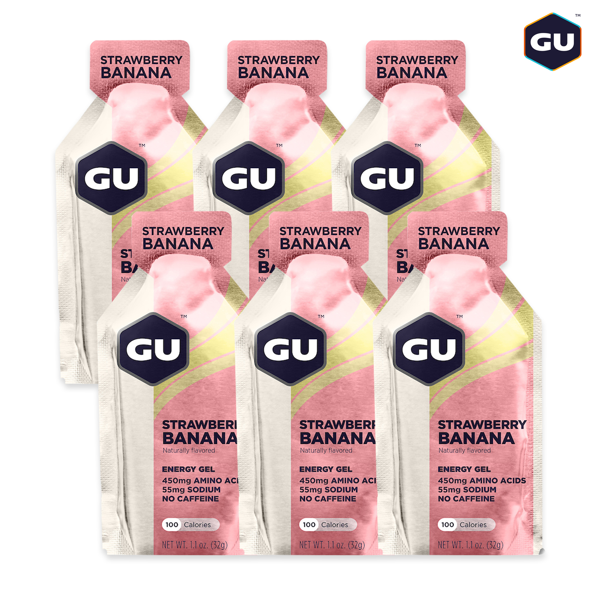 GU Energy Gel Năng Lượng Hỗ Trợ Tăng Sức Bền Vị STRAWBERRY BANANA - Combo 6 Gói