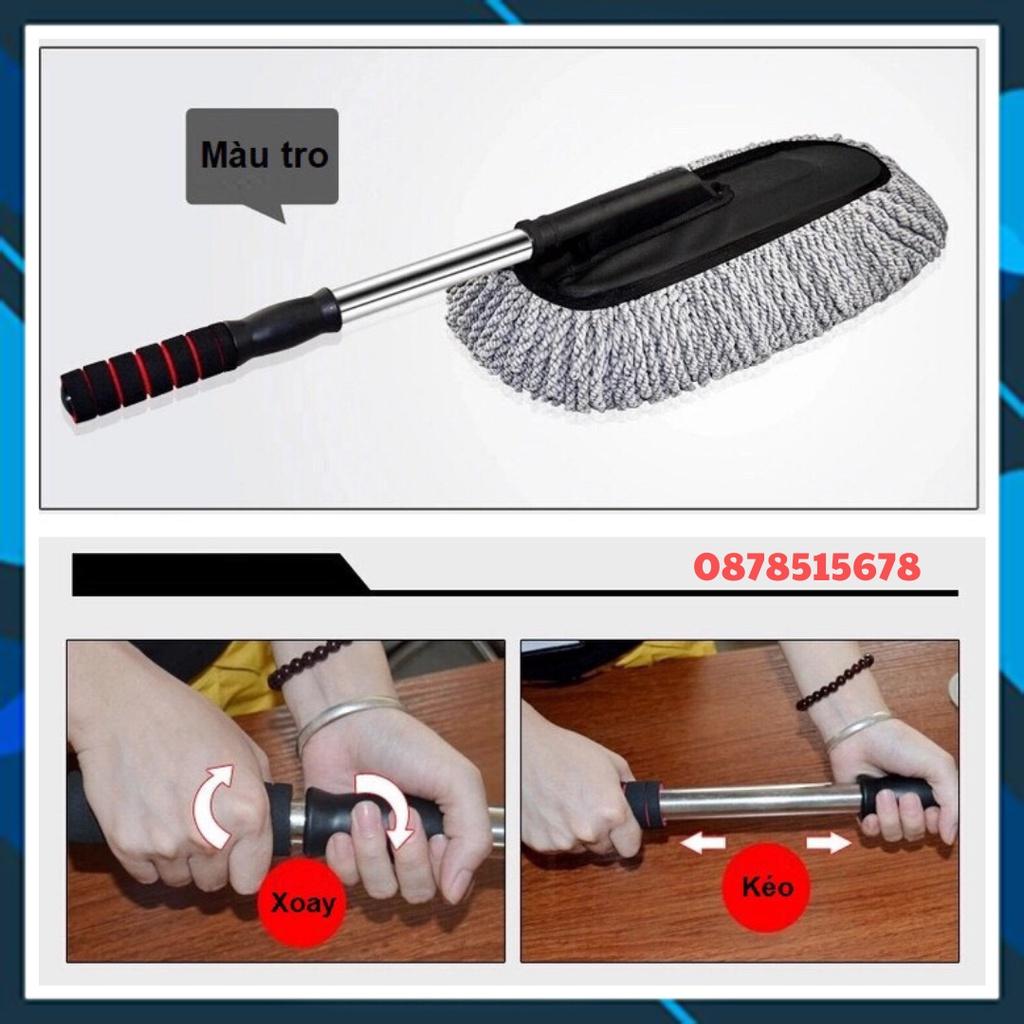 Bộ Chổi Lau Xe Sợi Dầu Cỡ Lớn - Chổi Đa Năng Lau Bụi Kiêm Rửa Xe Ô Tô - Cam Kết Hàng Chất L