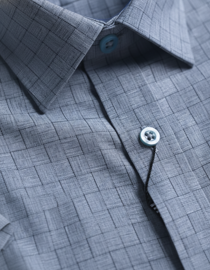 Áo sơ mi tay ngắn Khatoco LAI NGANG  (SIZE M-3XL)