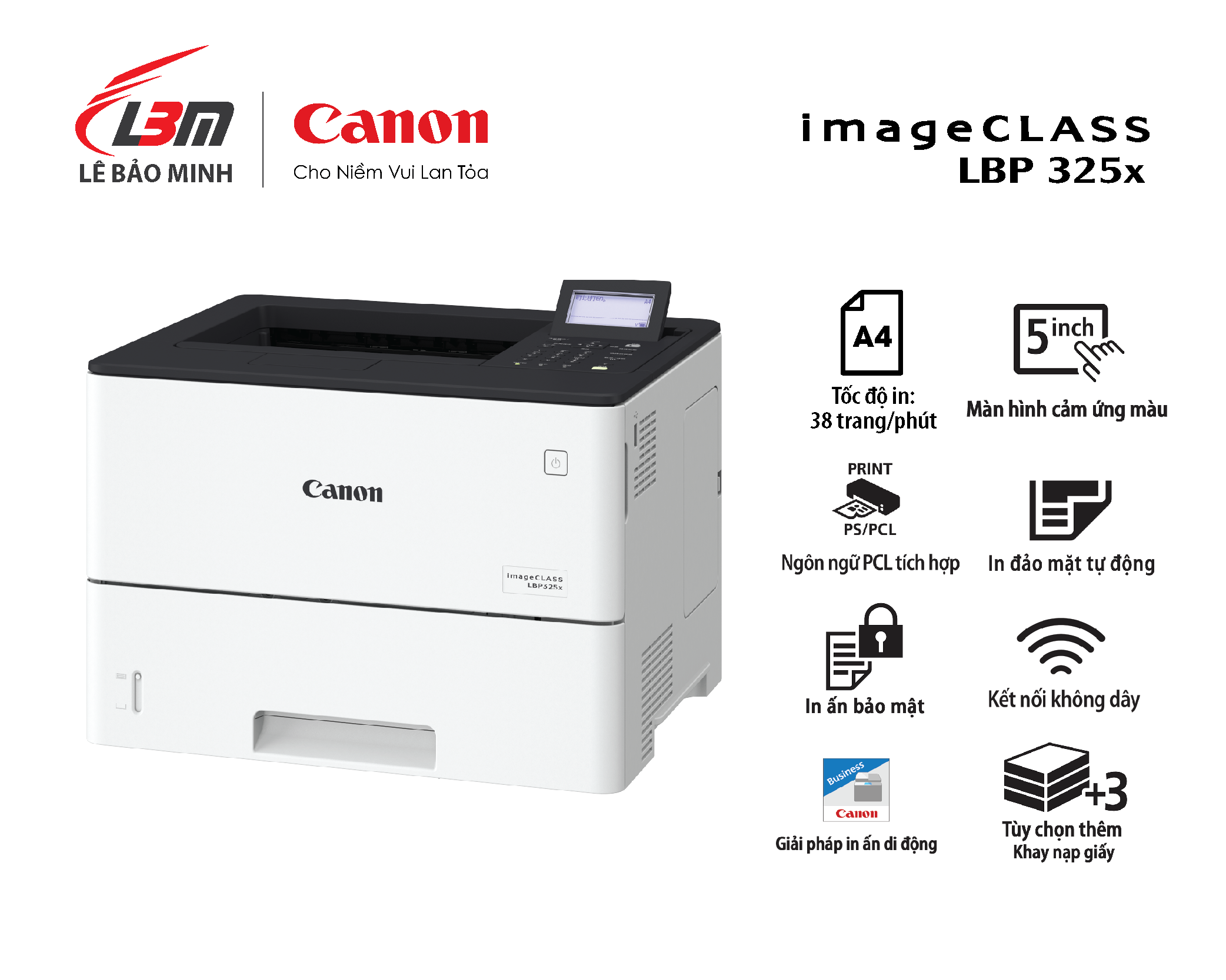 Máy in laser đơn năng Canon LBP325x- Hàng chính hãng