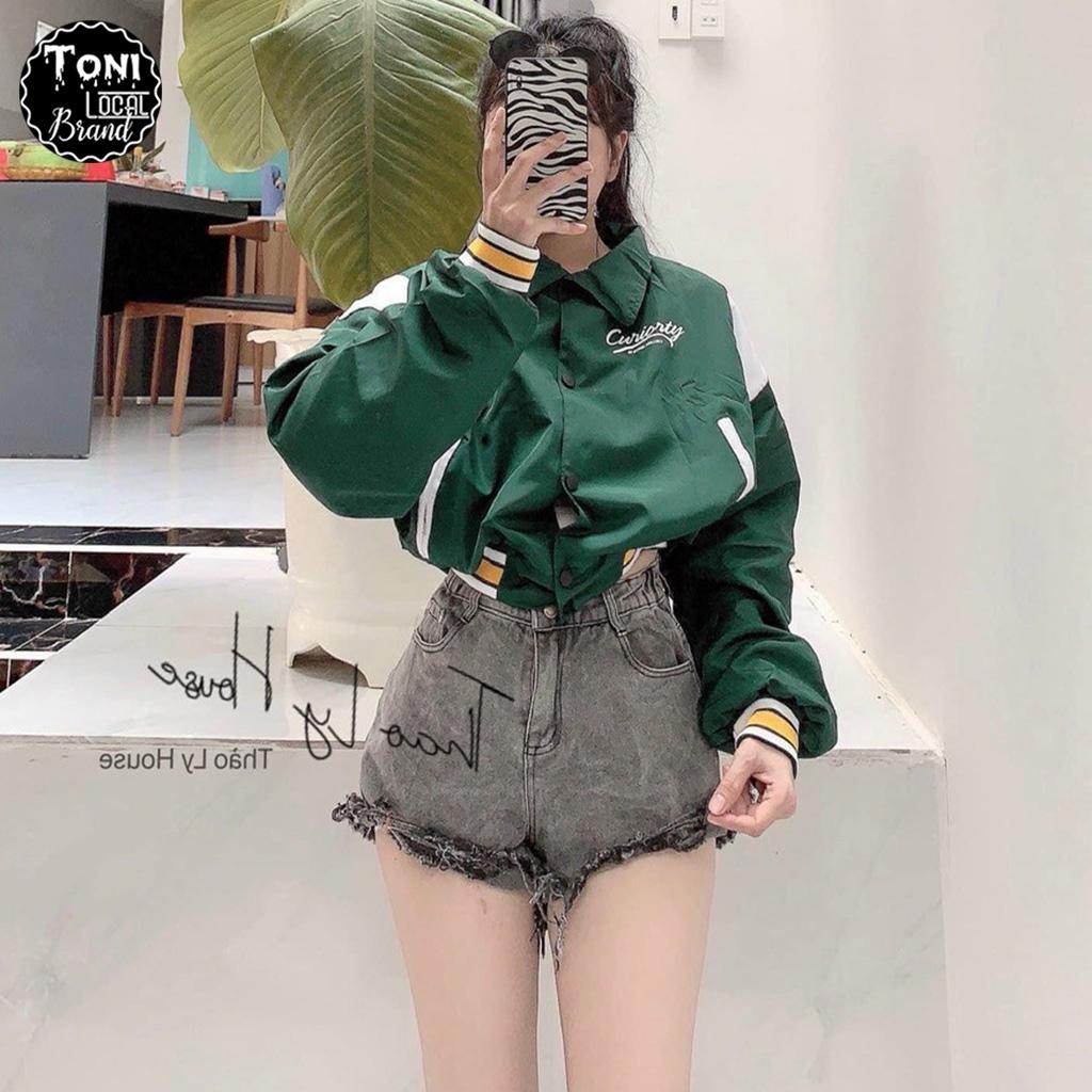 Áo Khoác Dù Bomber Lửng Curiorty - Áo Khoác Nữ 2 lớp Unisex (M180 - Kèm ảnh thật)