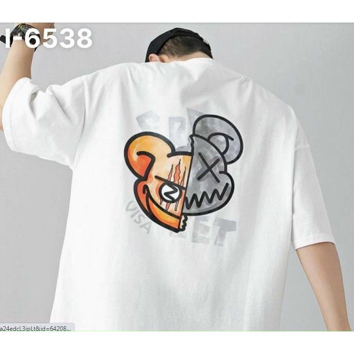 Áo Thun Nam Unisex In Chuột Sau Lưng Lạ Mắt