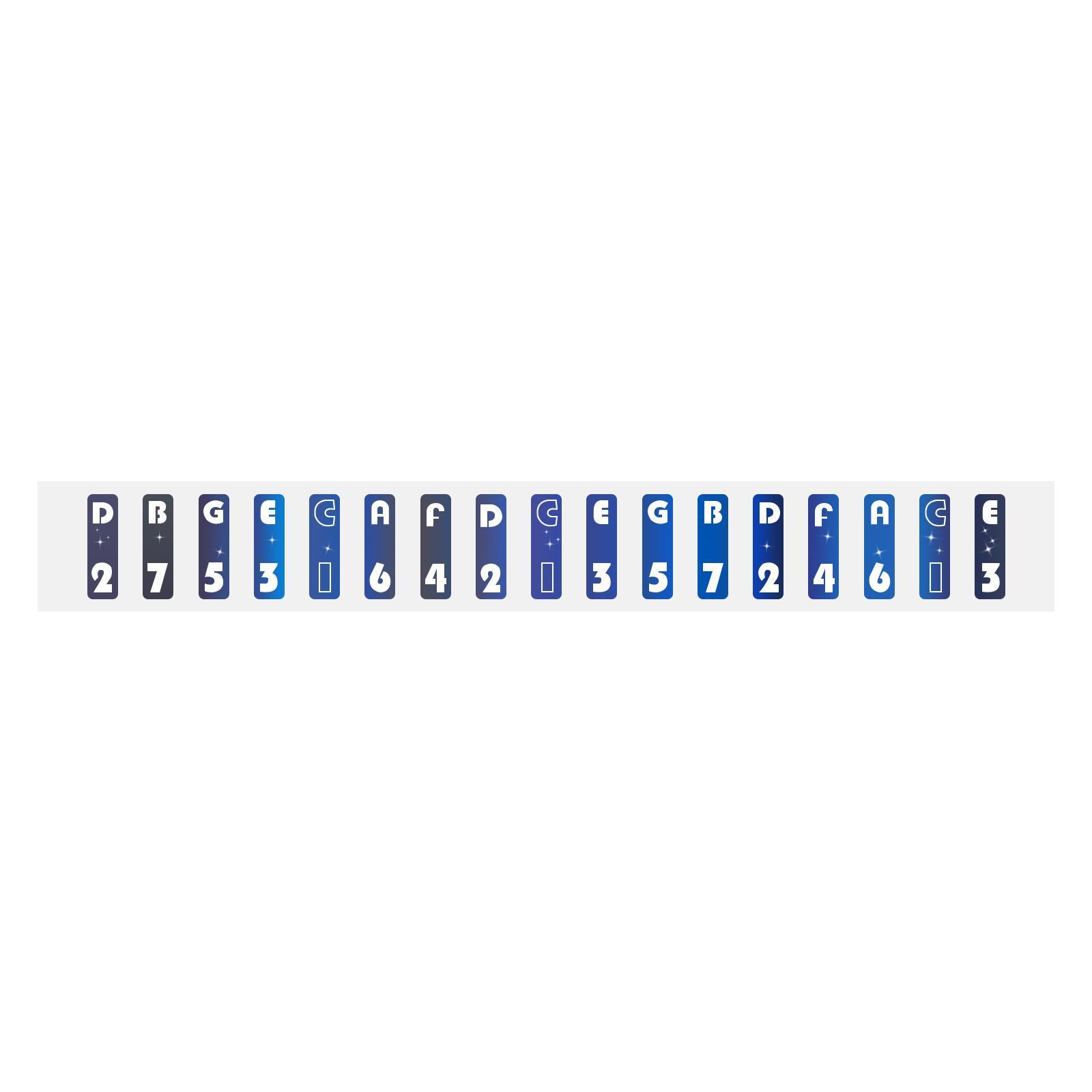 2xKalimba Steel Key Note Sticker for Beginner Learner Musical Set