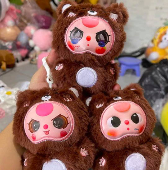 Móc khóa Baby Three đáng yêu - 15cm - Quà tặng móc khóa gấu bông bé ba tai thỏ cute