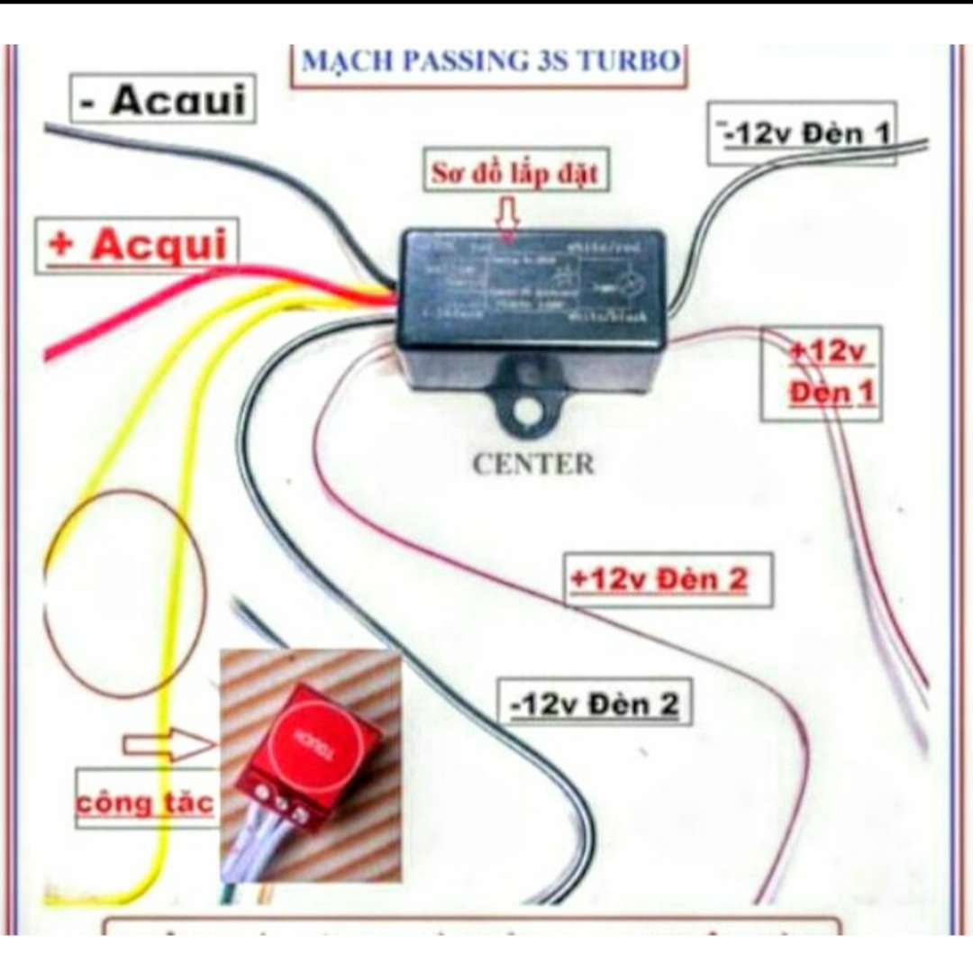 BỘ CẢM BIẾN PASSING +BẬT TẮT ĐÈN XE MÁY XE ĐẠP ĐIỆN XUYÊN NHỰA LOẠI TỐT