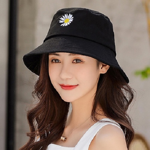 MŨ XINH - Mũ BUCKET 2 Mặt THÊU HOA CÚC
