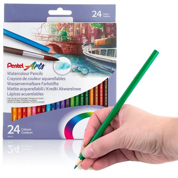 Hộp 24 Bút Vẽ Màu Nước - Pentel Arts CB9-24U