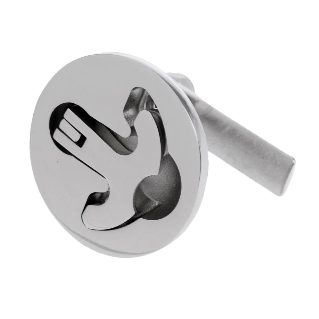 2x Boat Hatch Latch Turning Lift T-Handle 2" 316 Stainless Steel Flush Mount