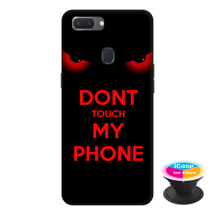 Hình ảnh Ốp lưng điện thoại Oppo A5S hình Dont Touch My Phone tặng kèm giá đỡ điện thoại iCase xinh xắn - Hàng chính hãng
