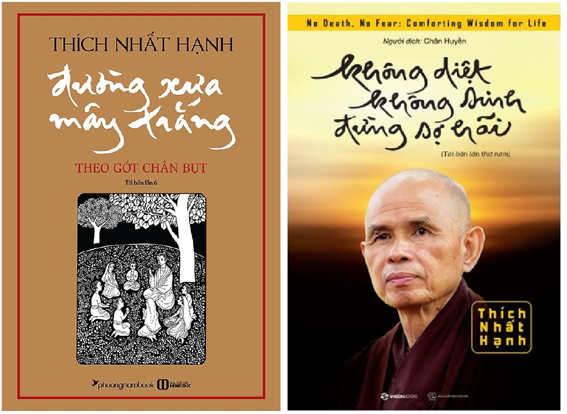 Combo 2 Cuốn sáchcủa Thiền sư Thích Nhất Hạnh: Không Diệt Không Sinh Đừng Sợ Hãi + Sách Đường Xưa Mây Trắng - Theo Gót Chân Bụt