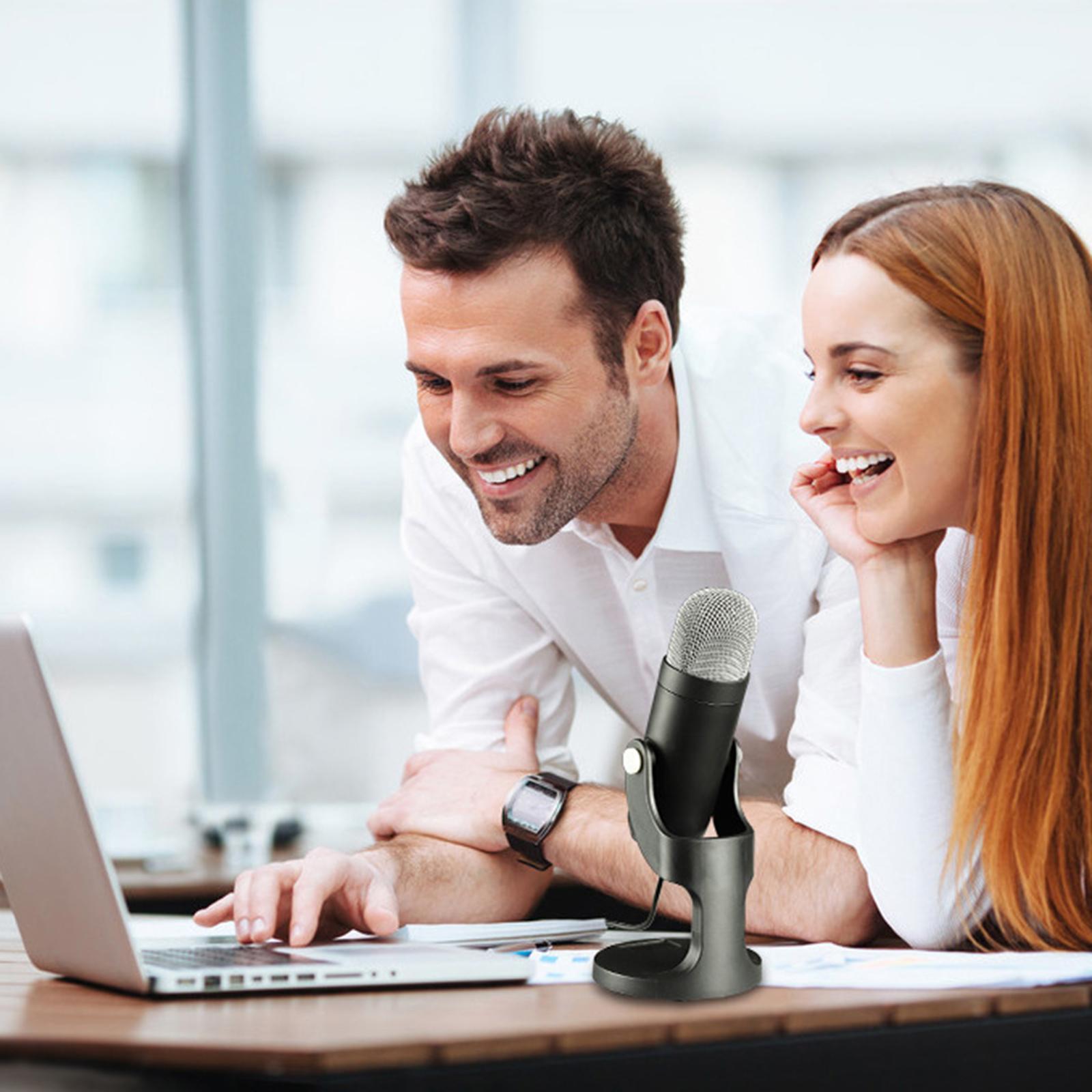 USB Microphone, PC Computer USB Condenser Microphone for Recordings Voice Overs, Games