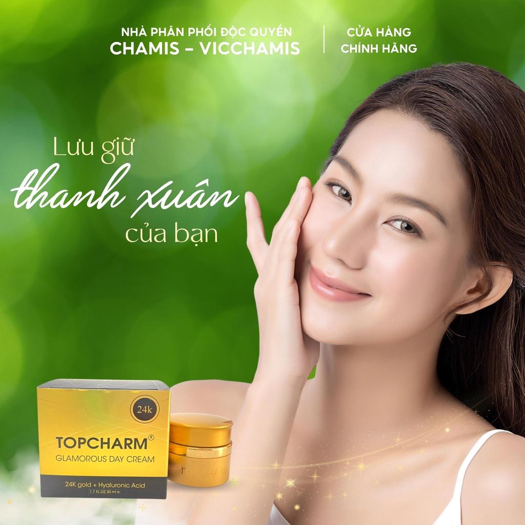 Kem dưỡng giảm thâm nám tàn nhang, nâng tone da mịn màng trắng hồng TOPCHARM 30g