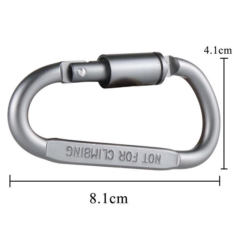 Móc Đa Năng Móc Khóa Nhôm Đi Phượt Carabiner Chữ D