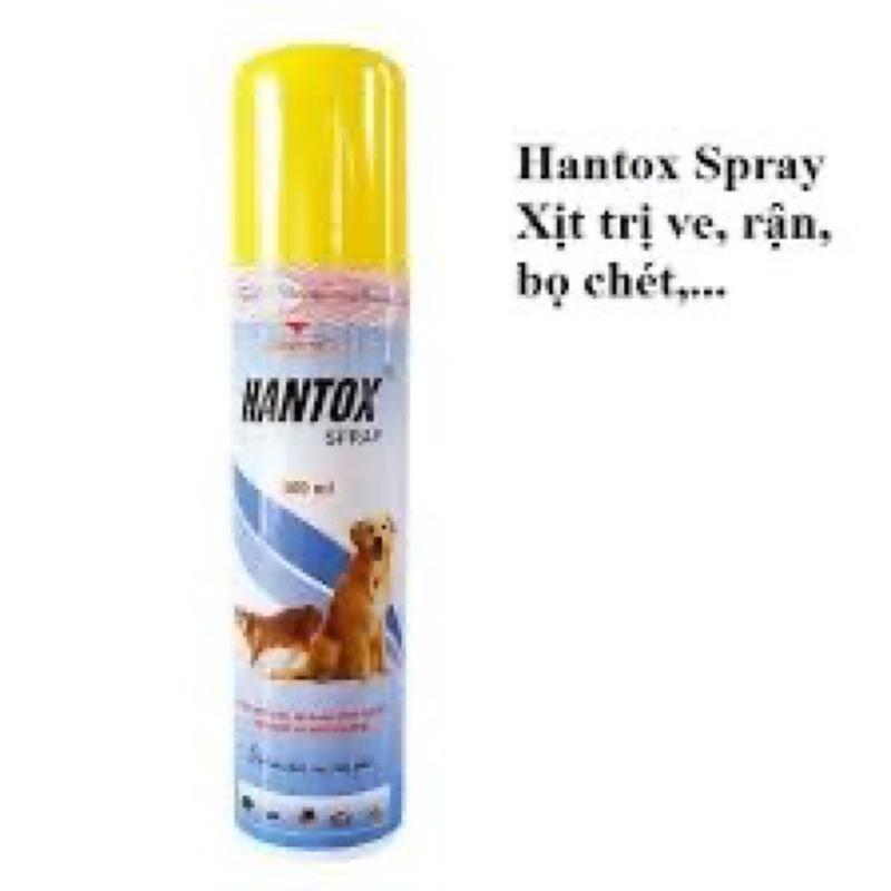 Xịt Hantox Spray diệt bọ chét ve chấy rận ghẻ chó mèo