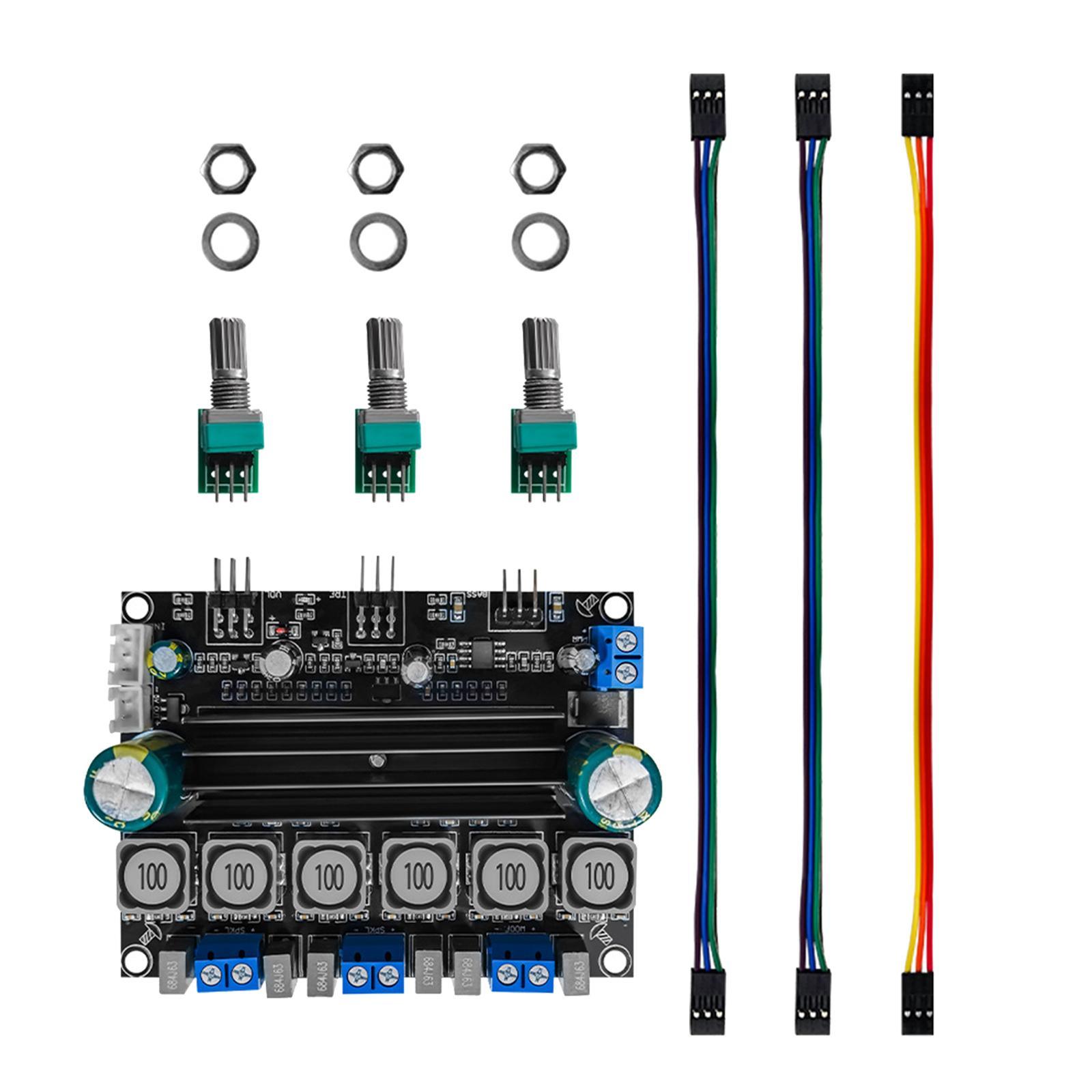Digital Amplifier Board DC 10-25V for Car Home Speaker Dual Channel and 0.1 Subwoofer Audio Subwoofer HiFi Sound Quality Amp Sound Board