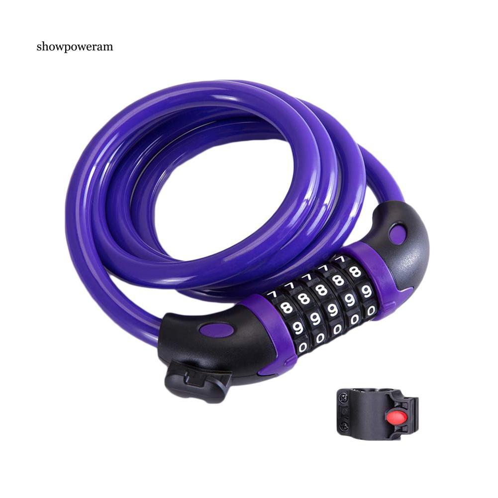 Dây khóa mật mã 5 chữ số chống trộm độ bảo mật cao tiện lợi
