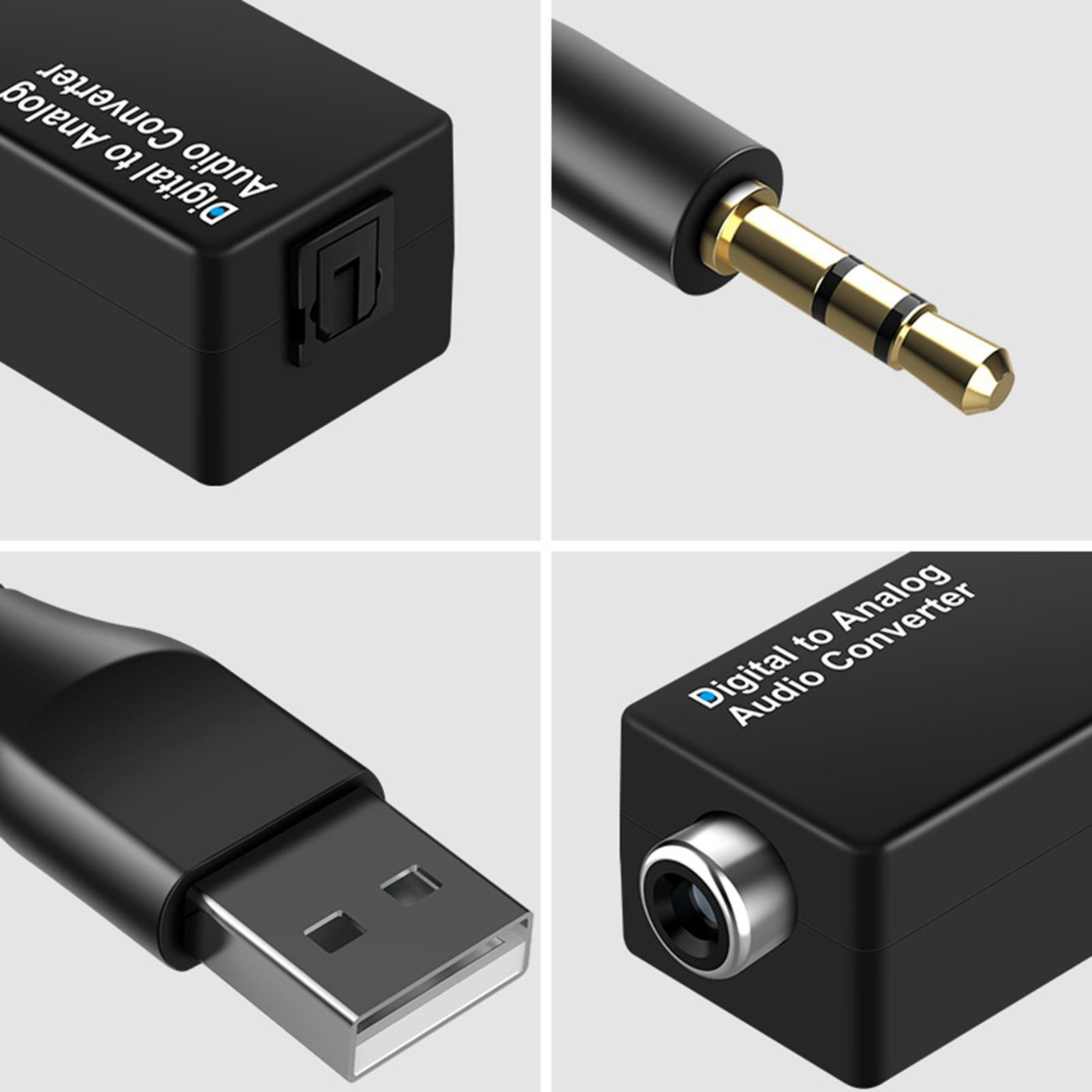 Digital to Analog Audio Adapter ,Home Theater HDTV Amplifier AUX Analog Converter
