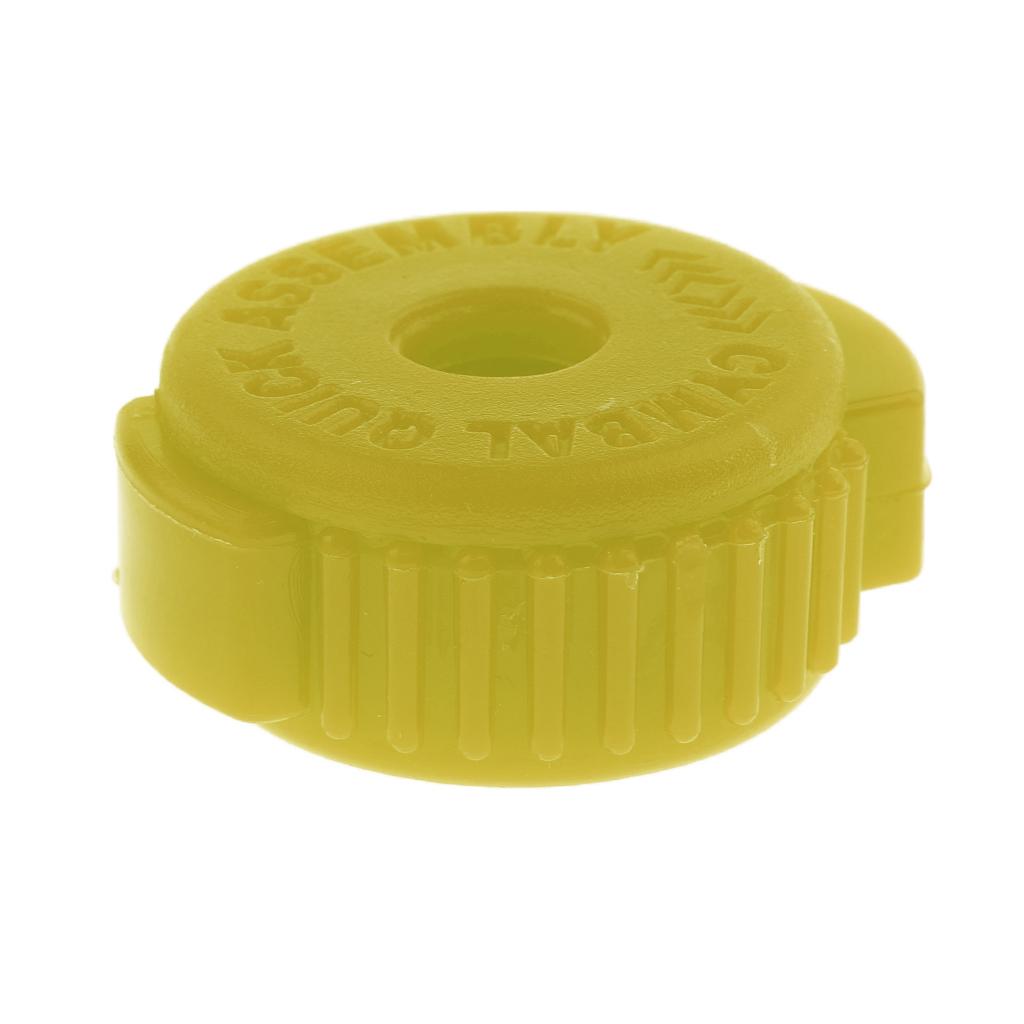 3 Pieces Quick Release Cymbal Plastic Nut for Percussion Instrument Parts Yellow