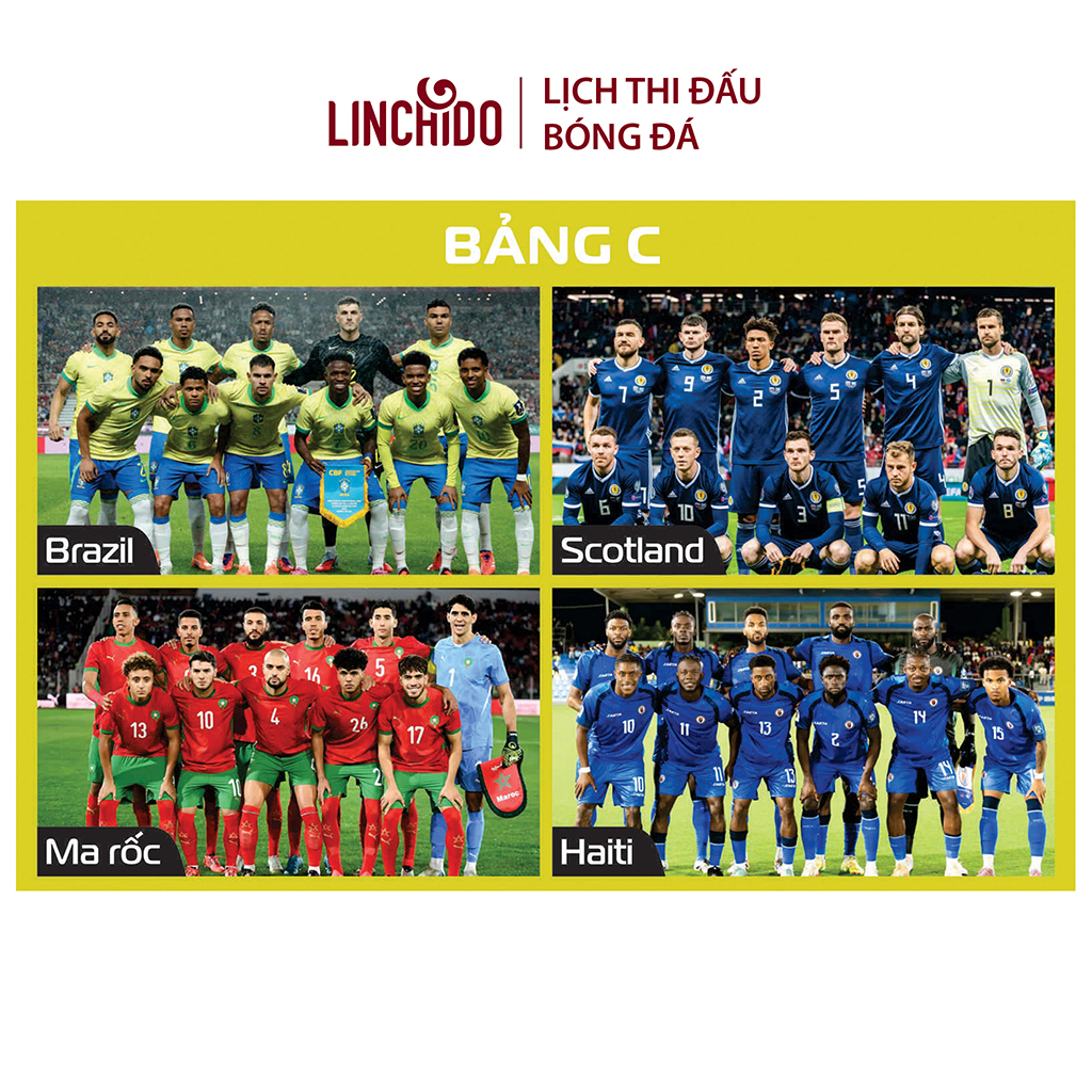 Lịch thi đấu bóng đá World Cup 2026 ( Kích thước 86 cm X 65 cm) chữ to, nhìn rõ