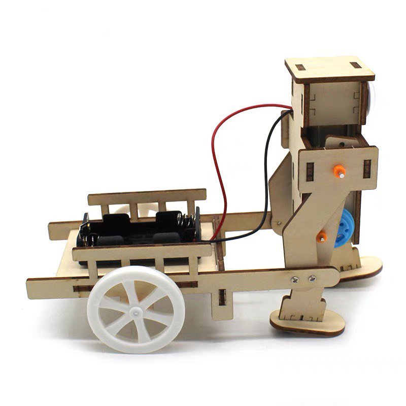 Đồ Chơi Lắp Ráp Khoa Học STEAM Robot Kéo Xe Tự Động 3D Đồ Chơi DIY Cho Trẻ Em Bộ Lắp Ráp Gỗ Robot Kéo Xe Tự Động Cho Bé Đồ Chơi Gỗ DIY