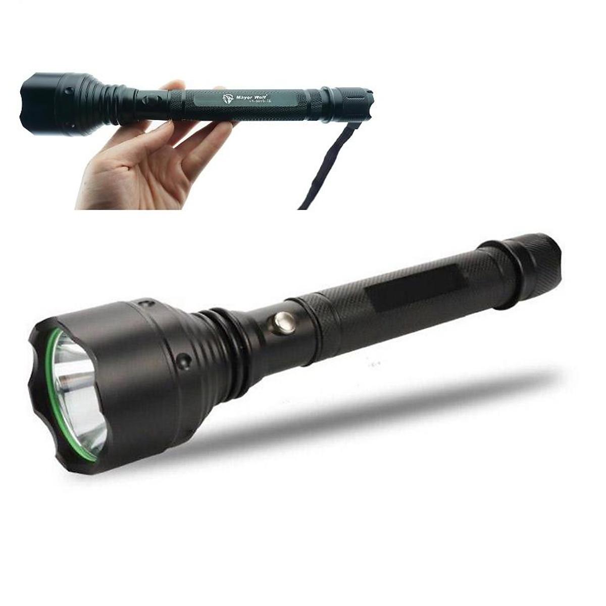 Đèn pin siêu sáng bản cao cấp S015 tích điện dung lượng lớn đèn pin mini bóng LED 5 chế độ sáng, vỏ hộp kim nhôm