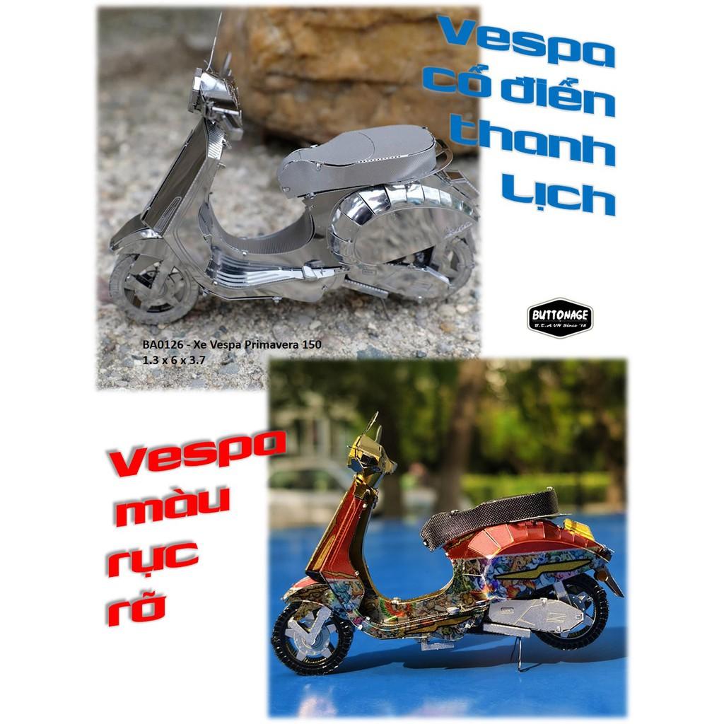 Mô Hình Lắp Ráp 3d Xe Vespa Primavera 150