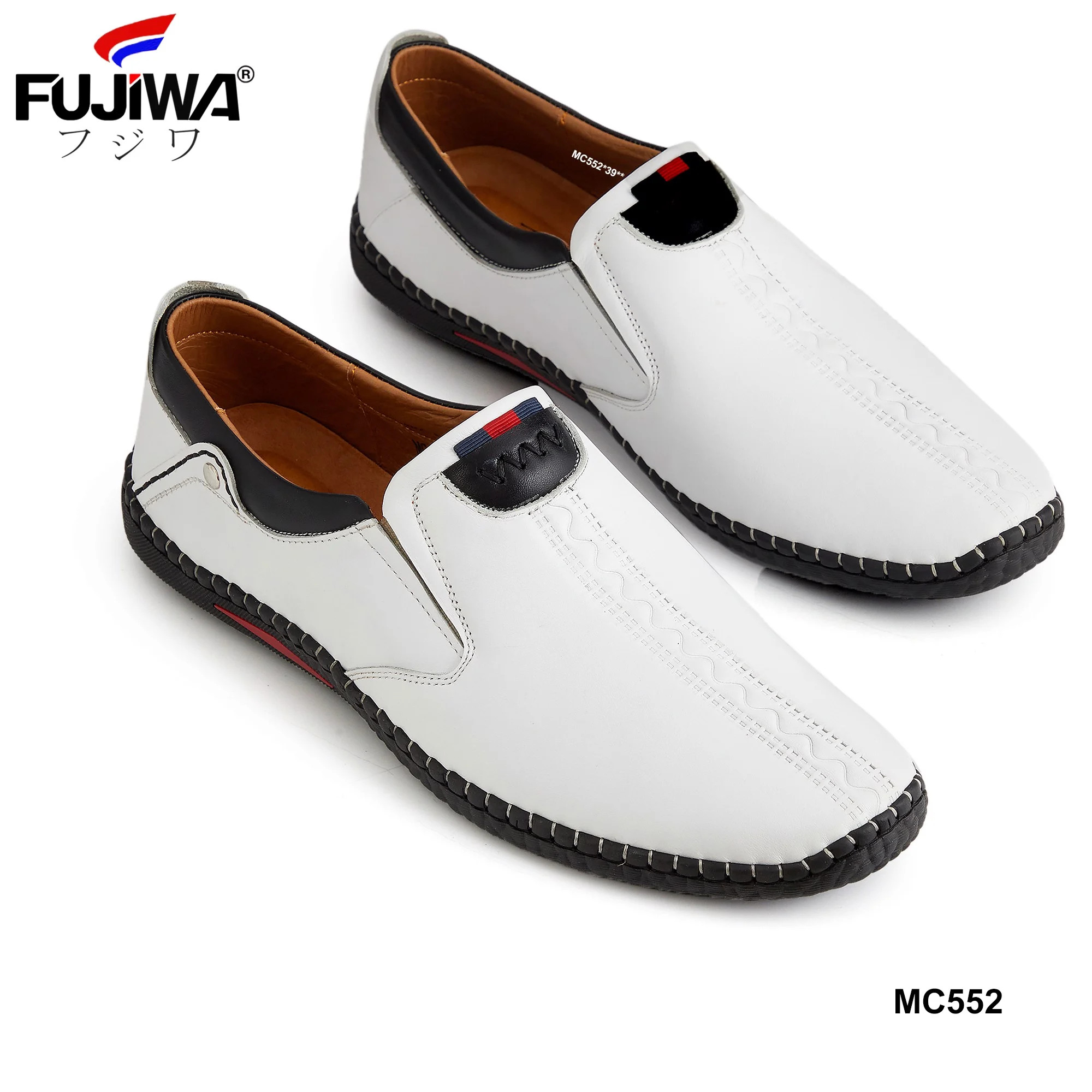 Giày Lười Giày Da Nam Cao Cấp Da Bò Fujiwa - MC552. Da bò cao cấp, đế cao su tạo độ bám tốt, bền bỉ theo thời gian