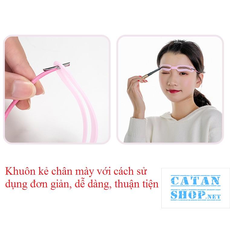 Bộ 4 kiểu Khuôn kẻ chân mày cố định có dây cột, khung kẻ định hình chân mày tiện lợi GD340-CMcotday