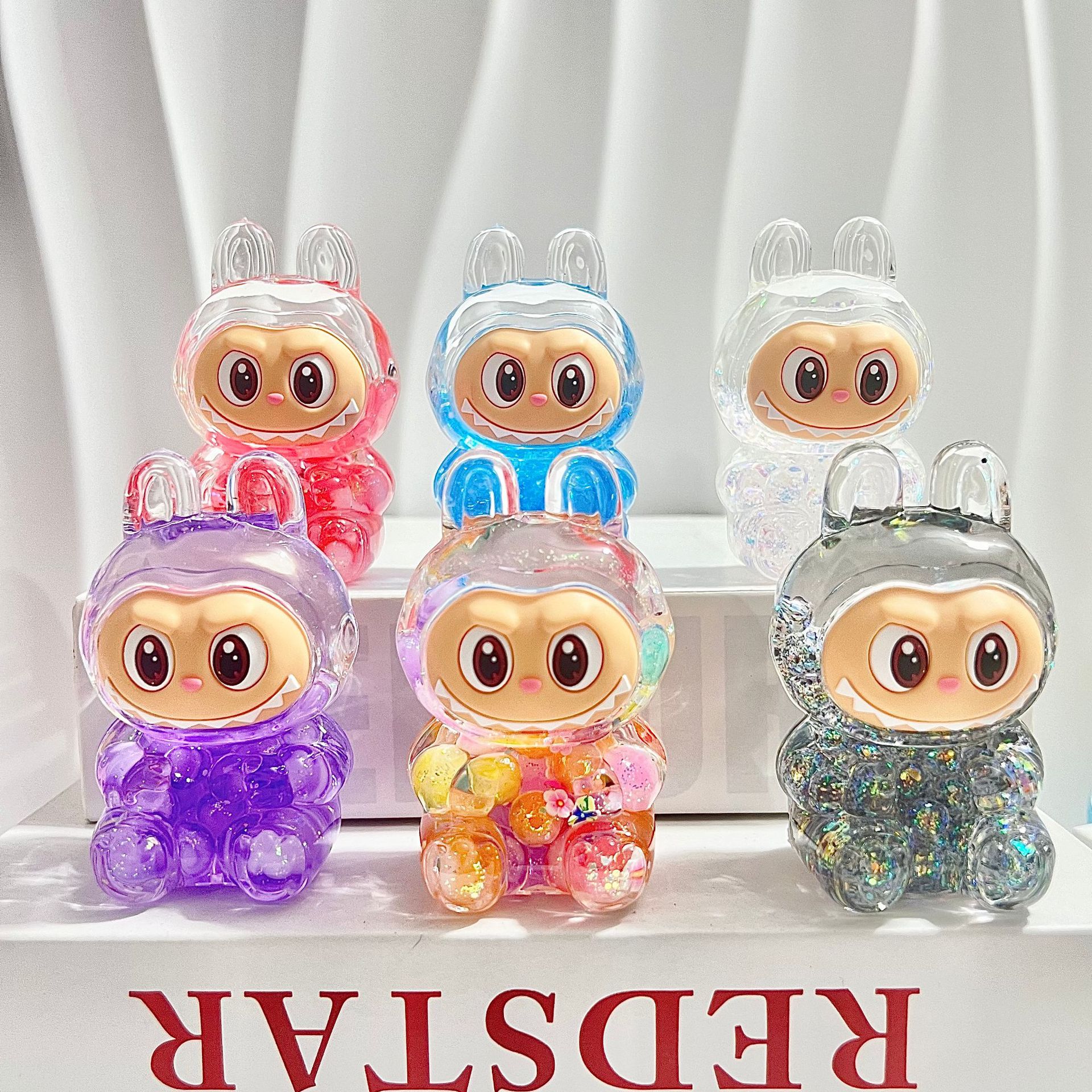 [SIZE TO] Đồ Chơi Mô Hình Labubu Charm Nước Thỏ Nước Dễ Thương Phát Sáng Dùng Làm Decor Trang Trí