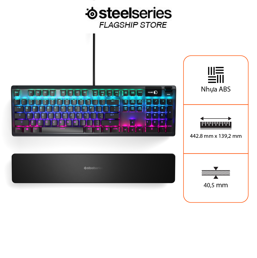 Bàn phím gaming có dây SteelSeries Apex 5 RGB - Hàng Chính Hãng