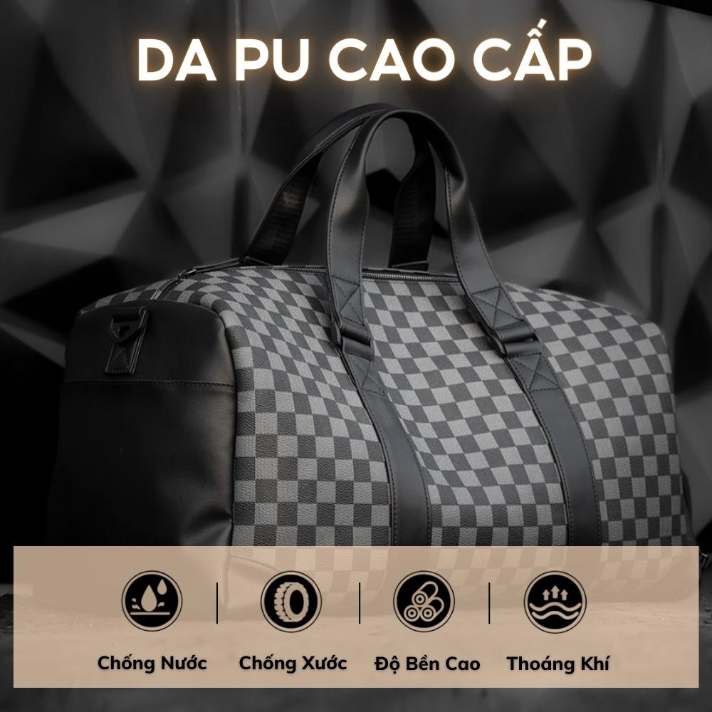 Túi xách du lịch,Chất liệu da cao cấp,Túi trống du lịch,túi du lịch lv-Chống thấm nước,Có ngăn để giày riêng biệt -