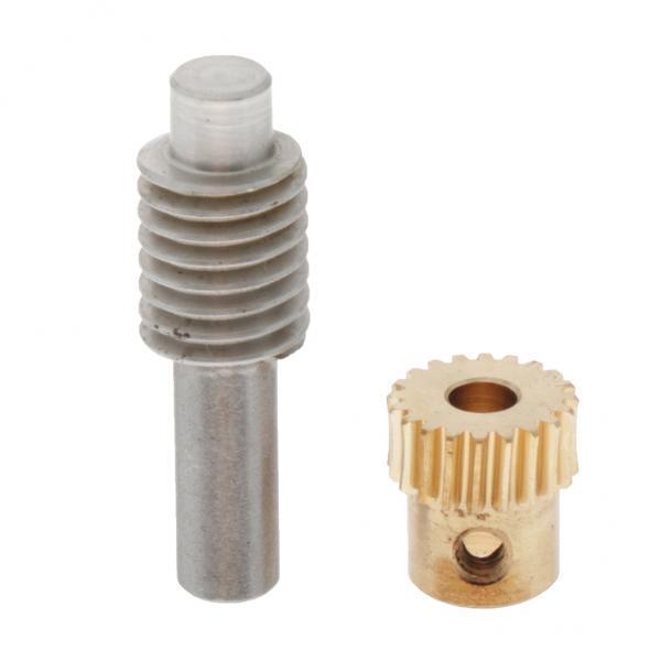 2-4pack 0.5 Modulus Brass Worm Gear Wheel + Gear Shaft Set 20 Tooth
