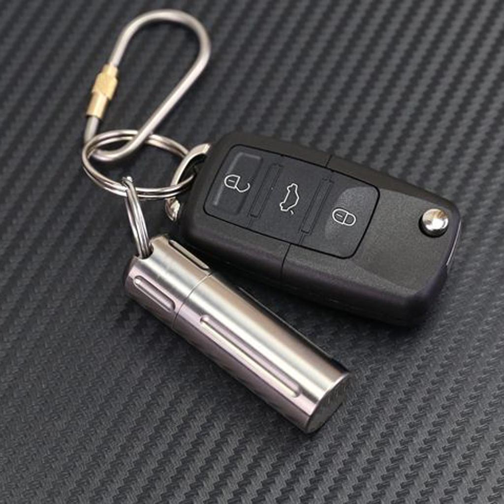 Waterproof Titanium Emergency Pill Box Seal Bottle Storage