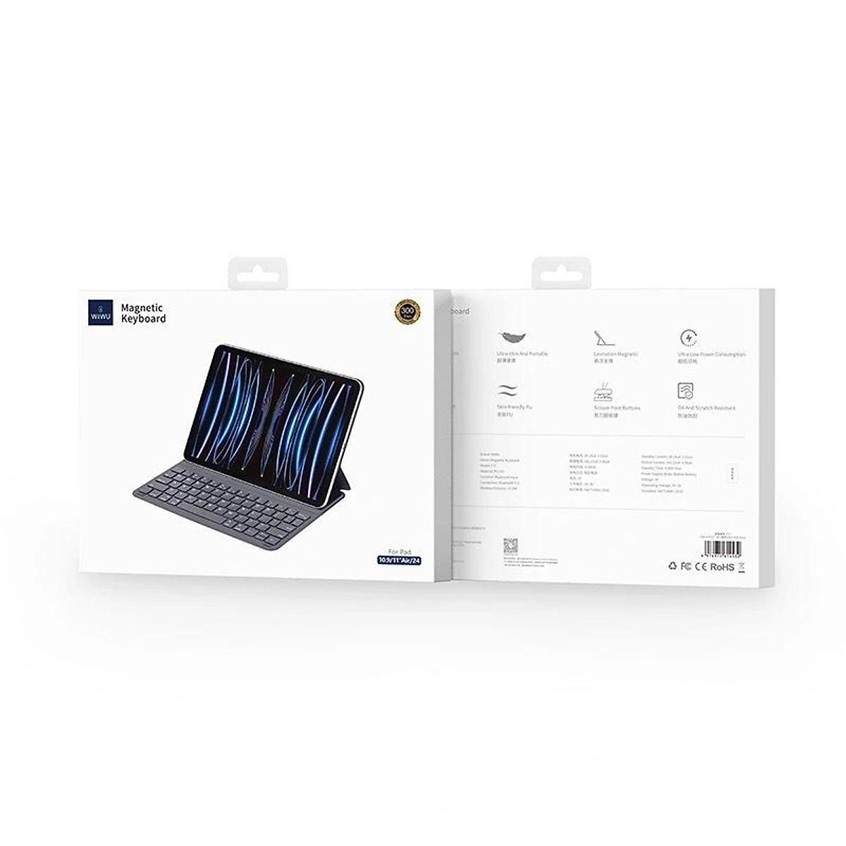 Bao da nam châm kèm bàn phím Wiwu Ultra Slim Magnetic Keyboard F17 cho iPad Gen 10 , Air 4 /5/ Air 6 11inch , iPad 12.9 M1/M2 , iPad Pro 11inch M1/M2 - Hàng chính hãng