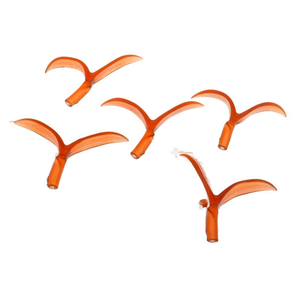 5pcs Soft Lure Tail for Lures Spoons Bass Fishing Hooks, Split Tail 6.5 x 4cm