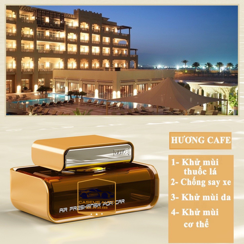 Nước Hoa Ô Tô Duke Chiết Xuất 100% Từ Thiên Nhiên, Khử Mùi, Chống Say Xe, An Toàn Cho Sức Khỏe - Hàng Nhập Khẩu