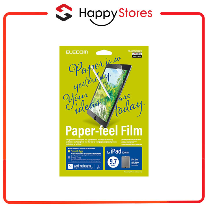 Miếng dán màn hình cho Ipad 9.7 inches Elecom Paper- Feel TB-A18RFLAPLL-W - Hàng chính hãng