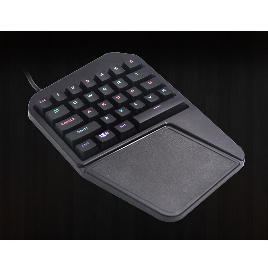RGB Backlight Gaming Keyboard 29 Keys Left Hand Mechanical Keyboard
