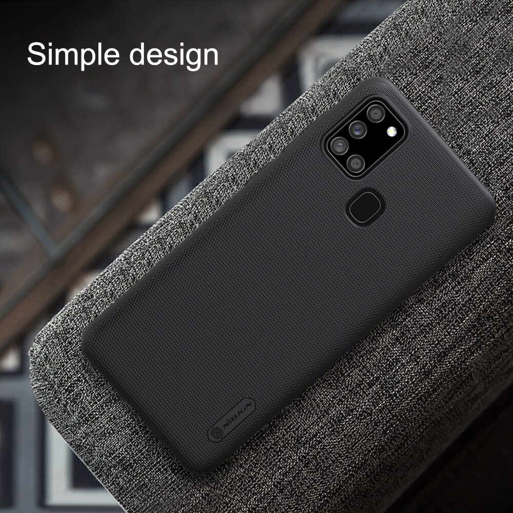 Ốp Lưng Sần chống sốc cho Samsung Galaxy A21s hiệu Nillkin Super Frosted Shield - Hàng Chính Hãng