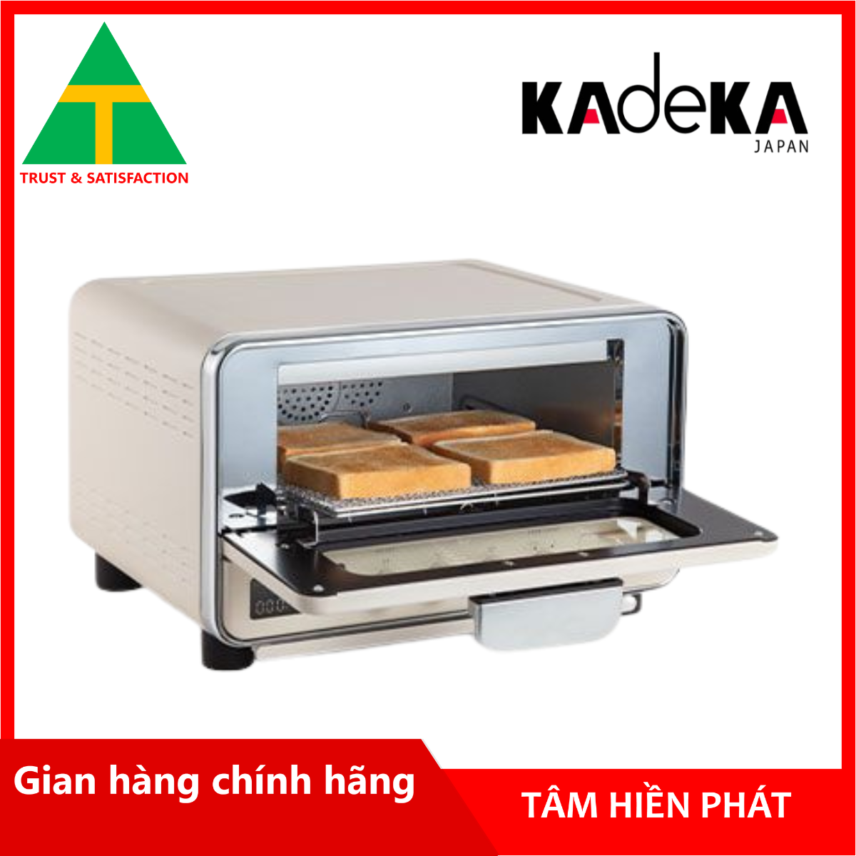 Lò Nướng Bánh Mì KADEKA KADT17S | Lò Nướng Bánh Đa Năng 17L | Gọn, Đẹp, Mạnh mẽ | Hàng chính hãng - Bảo hành 12 tháng